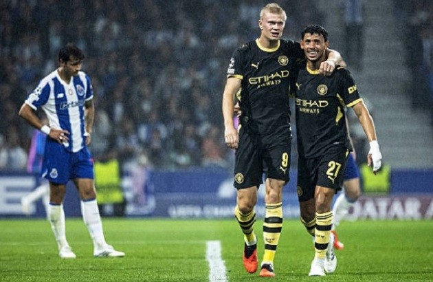 Matheus Nunes (7.4): Màn trình diễn chắc chắn ở vị trí hậu vệ cánh phải, góp phần giúp Manchester City vận hành lối chơi tốt hơn.Ảnh: Joao Bravo/Sports Press Photo/Getty Images.