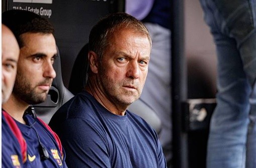 Từ khi đến Barca, Flick vẫn chưa có duyên ở đấu trường Champions League. Ảnh: Maciej Rogowski/SOPA Images/LightRocket via Getty Images.
