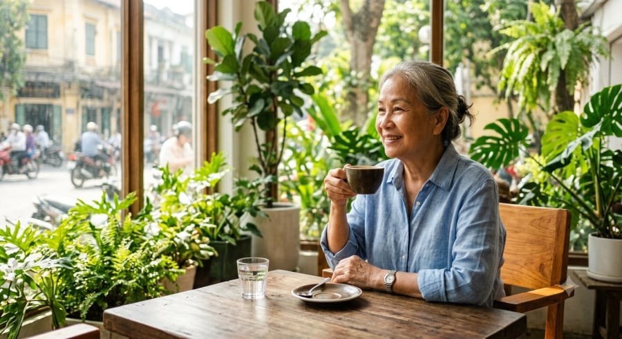 Duy trì thói quen uống cà phê vừa phải có thể là một phần trong lối sống hướng đến bảo vệ sức khỏe não bộ khi tuổi cao.