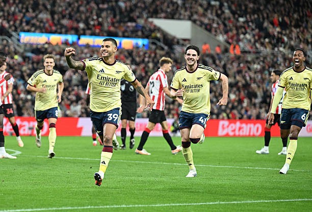 Bruno Guimaraes tạo khác biệt cho Arsenal. Ảnh của Stuart MacFarlane/Arsenal FC - Getty Images.