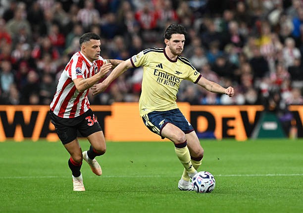 Arsenal gặp không ít khó khăn trước Sunderland. Ảnh của Stuart MacFarlane/Arsenal FC - Getty Images.