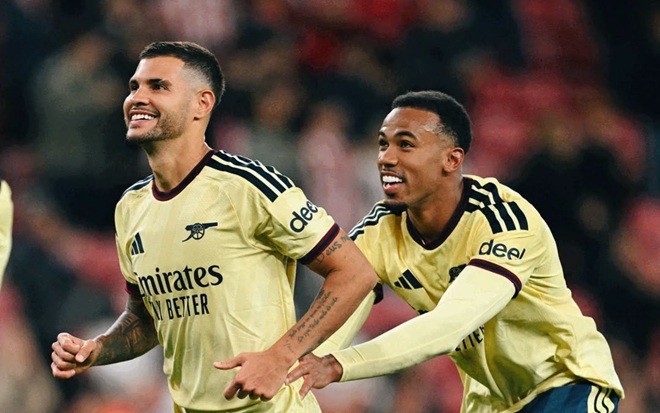 Bruno Guimaraes nhanh chóng khẳng định giá trị ở Emirates. Ảnh: Arsenal. 