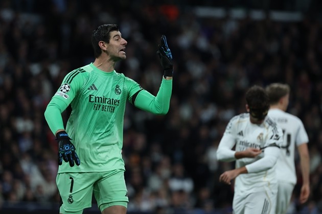 Courtois phá vỡ quy luật tại Real Madrid. Ảnh: EPA