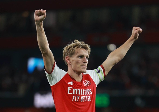  Odegaard đã tìm lại chính mình ở Arsenal. Ảnh: EPA.