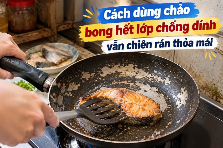Trong trường hợp chiếc chảo chỉ mất dần khả năng chống dính nhưng bề mặt chưa bong tróc, trầy xước nghiêm trọng, bạn có thể áp dụng một số mẹo kiểm soát nhiệt và dầu ăn để hạn chế thực phẩm bám chảo. 
