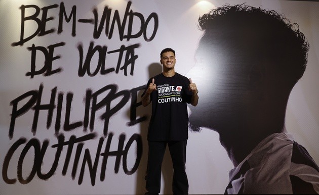 Coutinho chuẩn bị đến Santos. (Ảnh: EPA Imgaes)