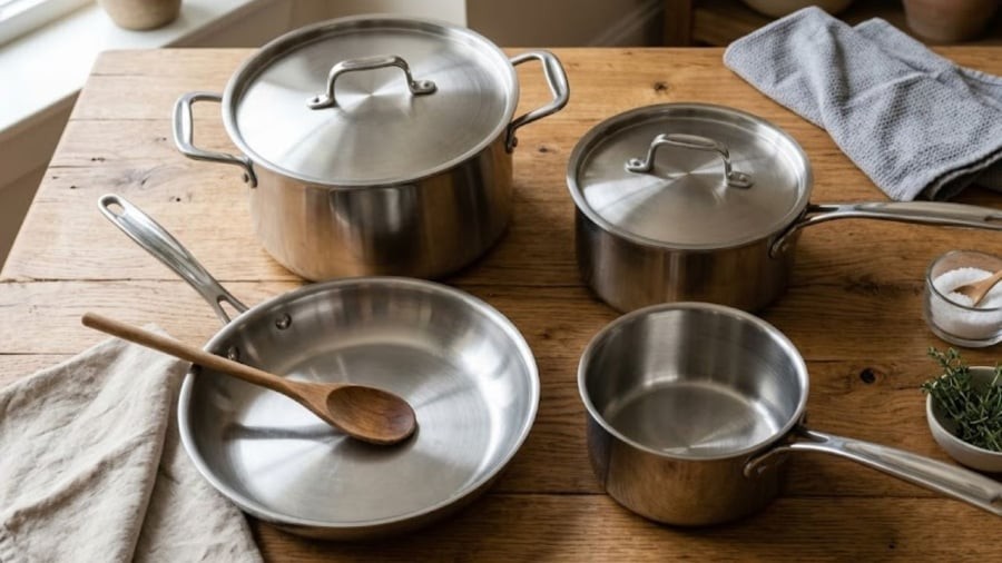 Bạn nên căn nhiệt độ phù hợp khi xào nấu hoặc chiên rán bằng nồi inox.