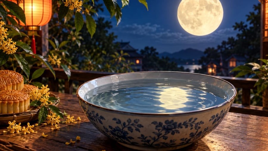 Nước phơi ánh trăng được cho là thu hút may mắn