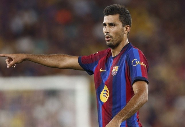 Rodri trong màu áo Barca. Ảnh: EPA.