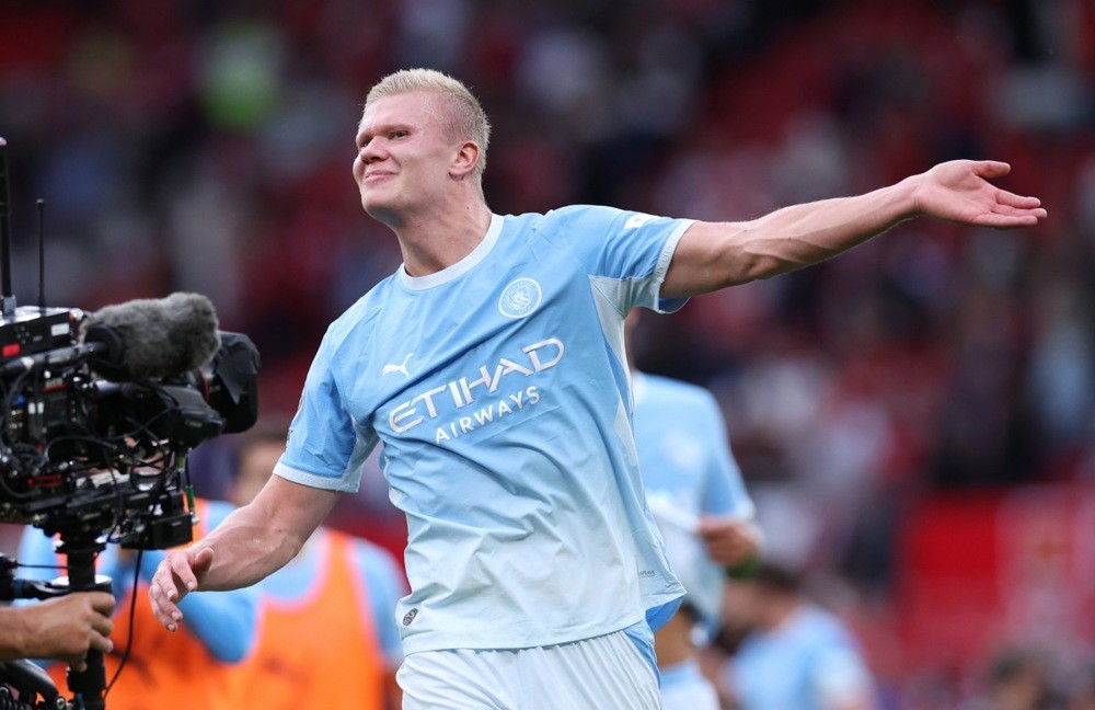 Erling Haaland được cho là mục tiêu hàng đầu của Barcelona và Real Madrid. Ảnh: EPA/Adam Vaughan.