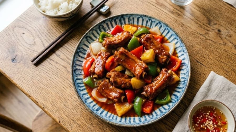 Nếu muốn làm món sườn xào chua ngọt, phần sườn hàng giữa hay còn gọi là sườn thăn là thích hợp nhất.