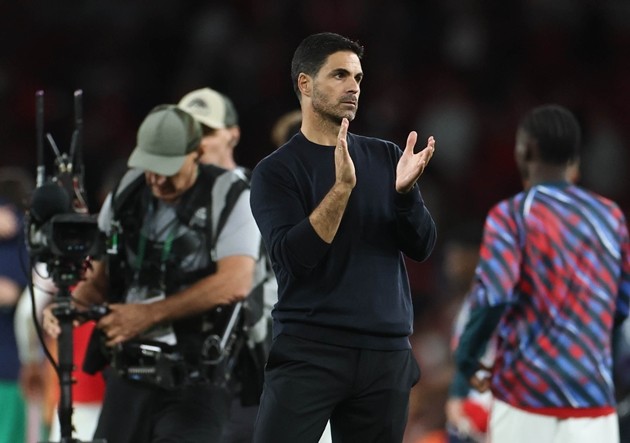 Mikel Arteta dành nhiều lời khen ngợi cho Max Dowman. Ảnh: EPA/NEIL HALL