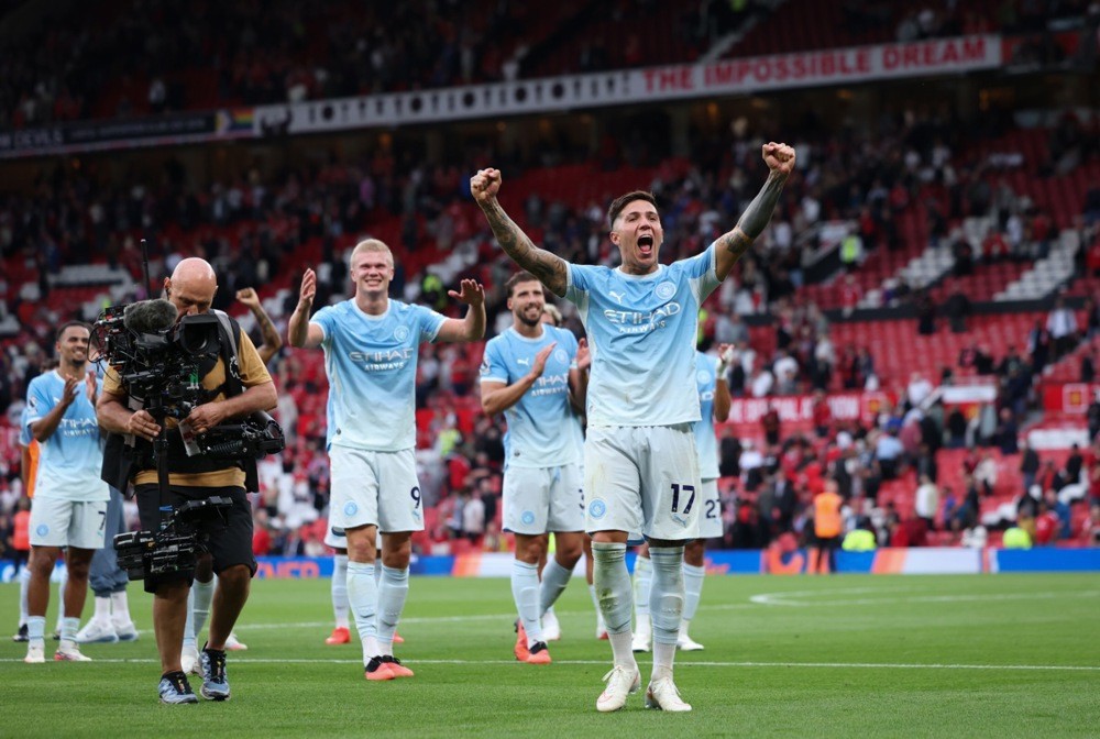 Sức mạnh của Man City là vượt trội so với Norwich. Ảnh: EPA.