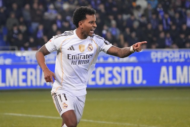 Rodrygo vẫn nằm trong tầm ngắm của Arsenal. Ảnh: EPA/Adrian Ruiz de Hierro