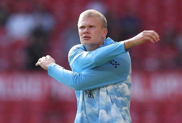 Real Madrid và Barcelona đặt Erling Haaland vào tầm ngắm. Ảnh: EPA/ADAM VAUGHAN