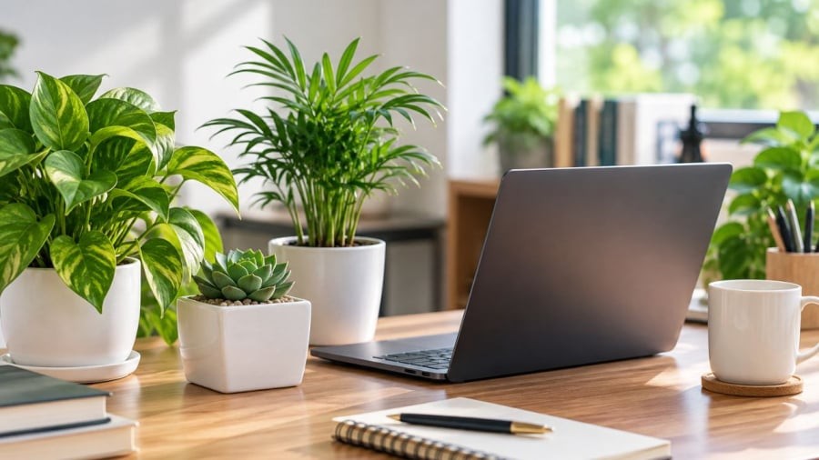 Đặt cây cảnh trên bàn làm việc nên chú ý những điều này
