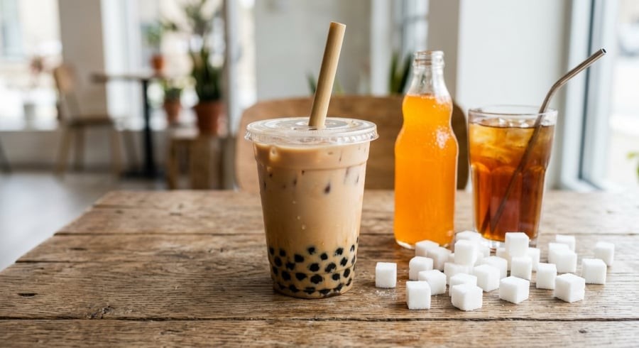 Trà sữa, nước ngọt và nhiều loại đồ uống có đường có thể khiến lượng đường nạp vào cơ thể tăng lên đáng kể nếu sử dụng thường xuyên.