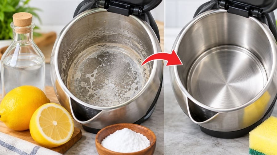 Với những mẹo này, chiếc ấm nhiều cặn sẽ nhanh chóng sáng bóng trở lại
