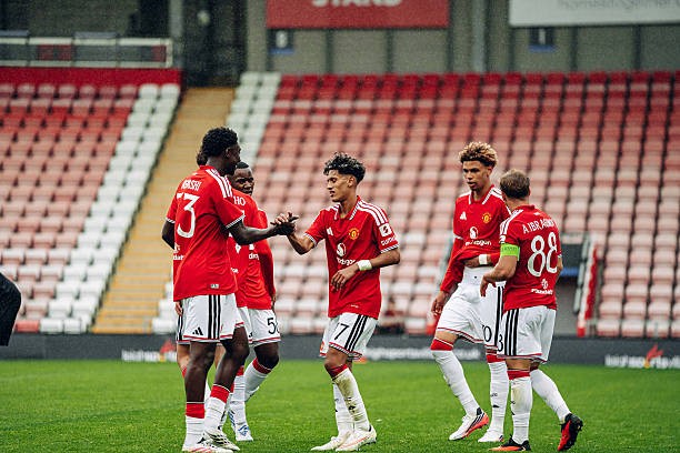 JJ Gabriel là báu vật của MU. Ảnh của Zohaib Alam/Manchester United - Getty Images.