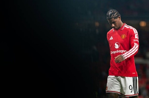 Marcus Rashford (6.5): Cơn ác mộng của hàng thủ Brighton, đi bóng vượt qua nhiều cầu thủ dẫn đến bàn thắng của Mount. Suýt gỡ hòa 3-3 nhưng cần cải thiện khâu dứt điểm. Ảnh: Ash Donelon/Manchester United via Getty Images.