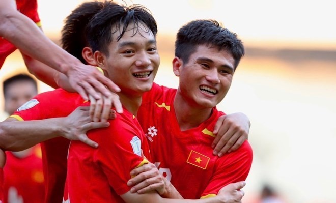 U23 Việt Nam giành chiến thắng 2-0 trước U23 Philippines. Ảnh: VFF.