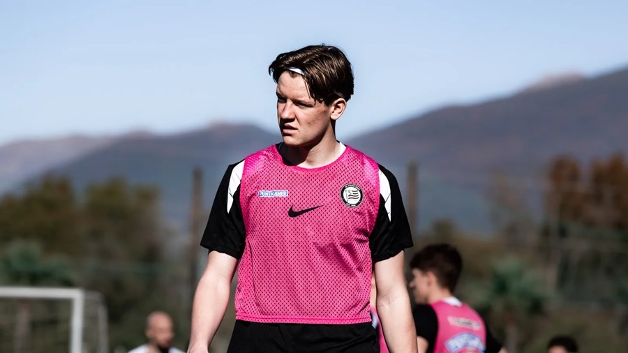 Luca Weinhandl được cho là đang nằm trong tầm ngắm của Arsenal. Ảnh: Sturm Graz FC.