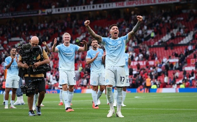 Man City đang toàn thắng ở Ngoại hạng Anh. (Ảnh: EPA Images)