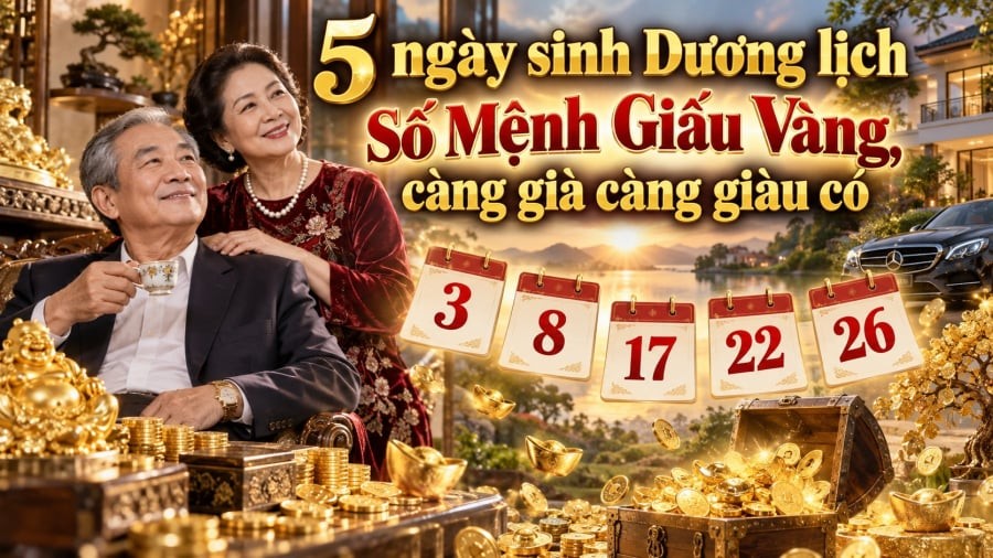 5 ngày sinh Dương lịch Số Mệnh Giấu Vàng, càng già càng giàu có