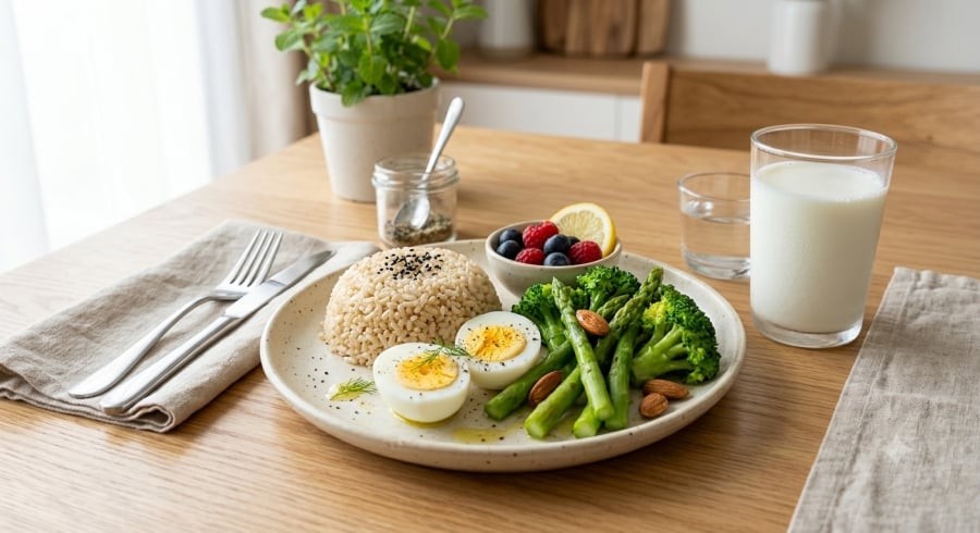 Lựa chọn nguồn đạm phù hợp và ăn đa dạng thực phẩm giúp xây dựng chế độ ăn cân đối khi cần kiểm soát acid uric.