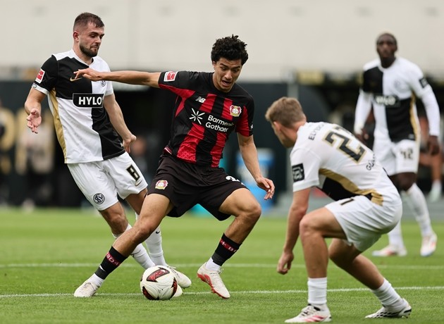 Ibrahim Maza là tài năng đáng chú ý của Leverkusen. Ảnh: EPA