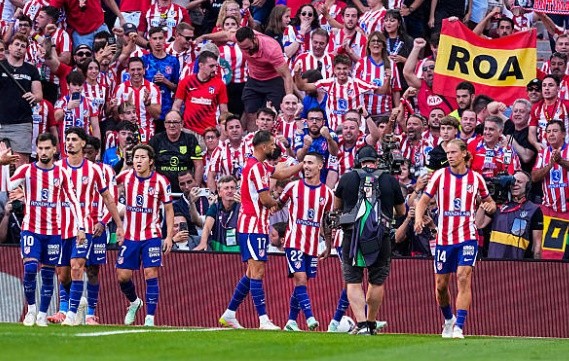 Atletico Madrid giành chiến thắng kịch tính trước Real. Ảnh: Oscar J. Barroso/Europa Press via Getty Images.