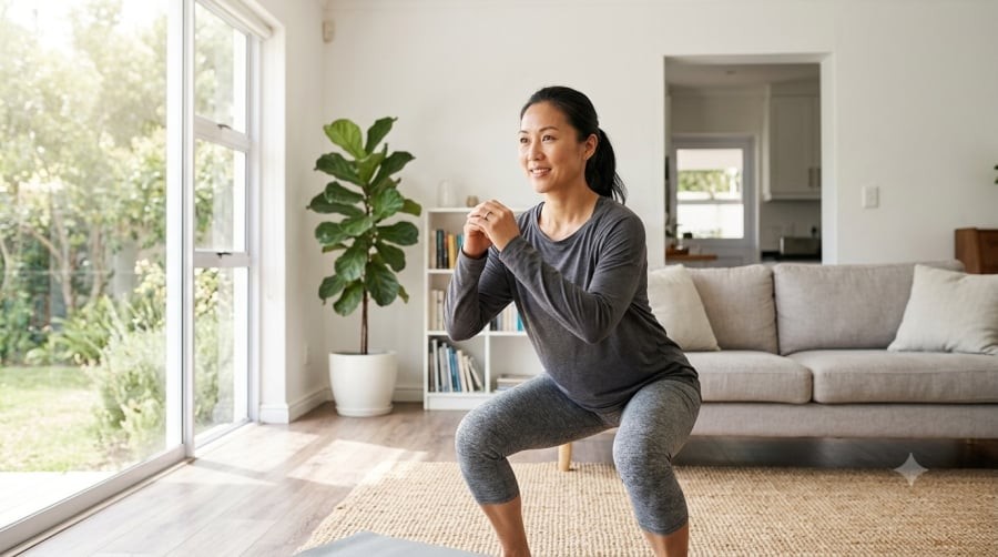 Vận động đều đặn với cường độ phù hợp được nữ bác sĩ xem là một phần quan trọng để duy trì vóc dáng sau tuổi 40.