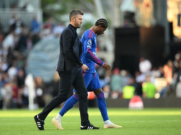 Carrick xác nhận chấn thương của Rashford. Ảnh: EPA