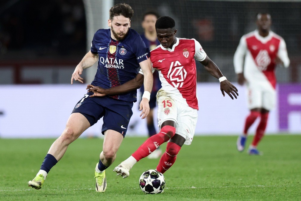 Lamine Camara được Chelsea săn đón gắt gao vào mùa hè 2026. Ảnh: EPA.