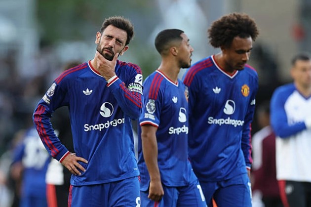 Bruno Fernandes và các đồng đội đối mặt với nhiều áp lực sau chuỗi trận thất vọng. Ảnh: 