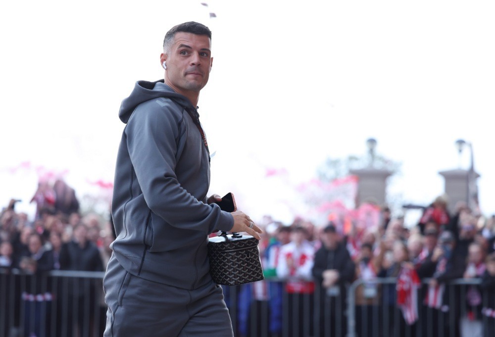 Xhaka sẽ không hội quân cùng đội tuyển tháng này. Ảnh: EPA.