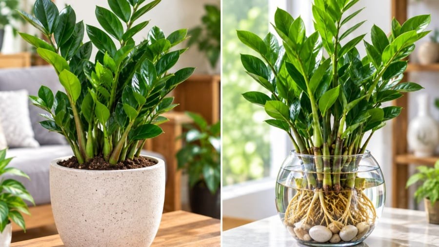 Trồng kim tiền trong chậu đất hay thủy sinh sẽ tốt hơn?