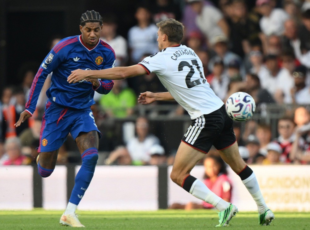 Rashford gây thất vọng trong trận hoà của MU trước Fulham. Ảnh: EPA Images.