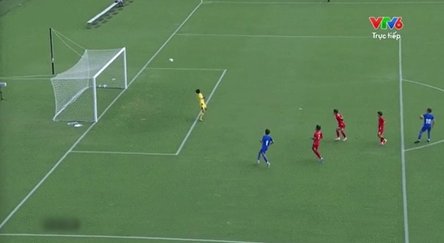 U23 Uzbekistan mở tỷ số sau tình huống dứt điểm đẳng cấp của. Ảnh: Chụp màn hình VTV6