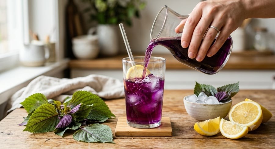 Khi tự pha nước lá tía tô vắt chanh, cần chú ý lượng chanh, thời điểm uống và cách bảo quản để hạn chế những bất tiện cho tiêu hóa.