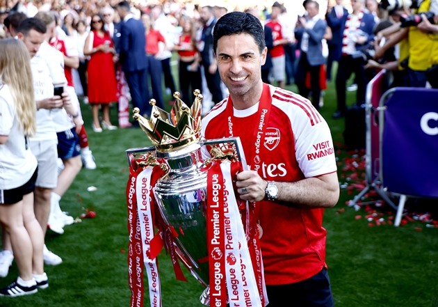 Mikel Arteta chuẩn bị gia hạn hợp đồng với Arsenal. Ảnh:  EPA/TOLGA AKMEN