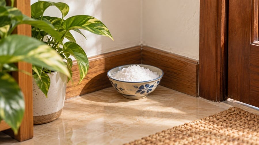Nhiều người đặt bát muối ở góc phòng
