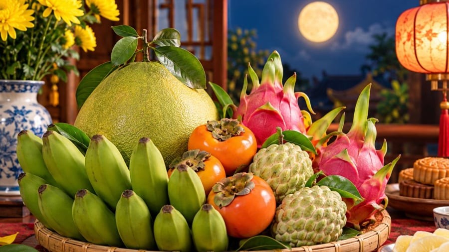 Mâm cúng rằm tháng 8 trung thu