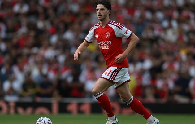 Rice mệt mỏi vì cày ải cho Arsenal. (Ảnh: EPA Images)