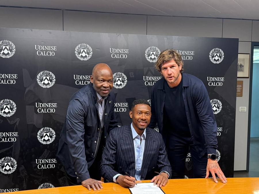 David Alaba chính thức cập bến Udinese. Ảnh: Udinese FC.