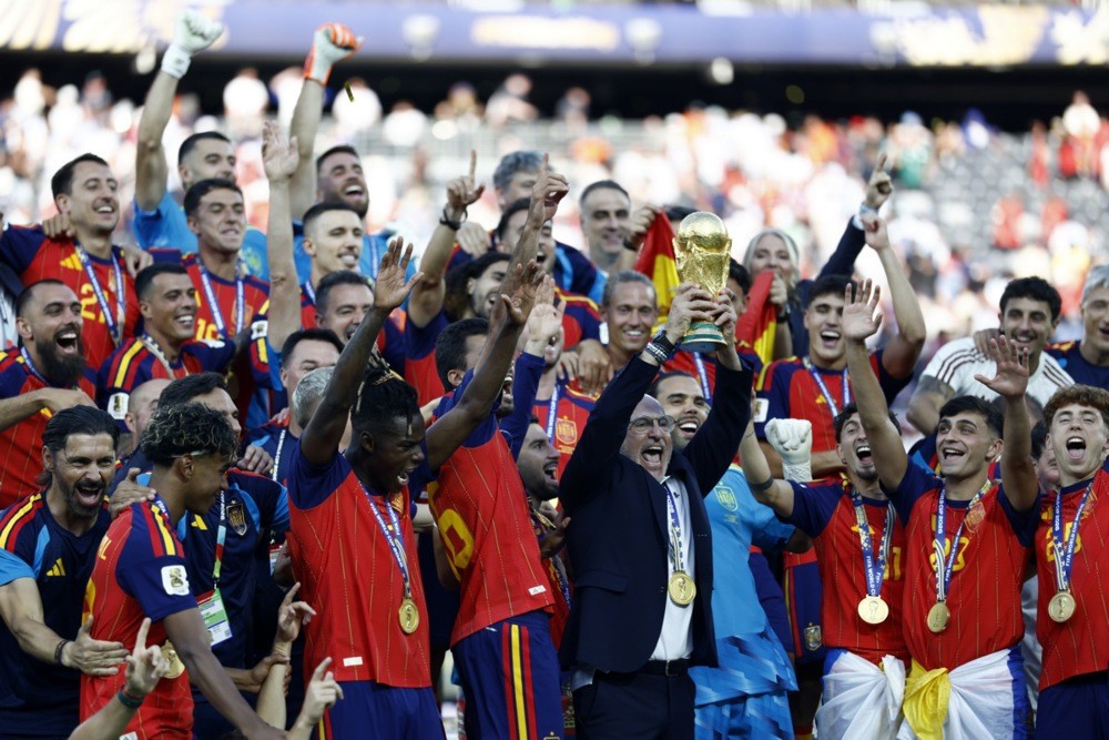 Tây Ban Nha cho thấy sức mạnh vượt trội ở World Cup 2026. Ảnh: EPA.
