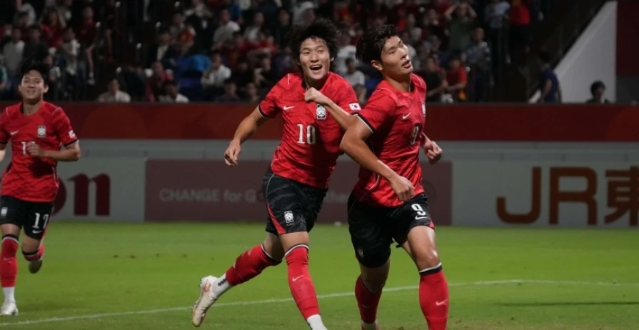 U23 Hàn Quốc đánh bại U23 Việt Nam 4-0. Ảnh: Trang chủ Liên đoàn bóng đá Hàn Quốc.