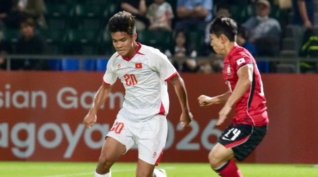 U23 Việt Nam không thể gây bất ngờ trước U23 Hàn Quốc. Ảnh: VFF.