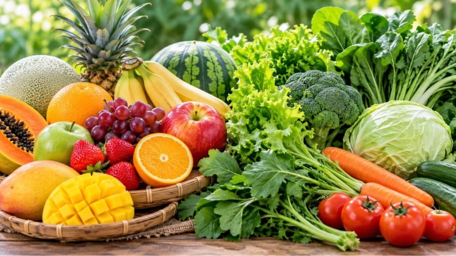 Ăn hoa quả thay rau xanh được không?