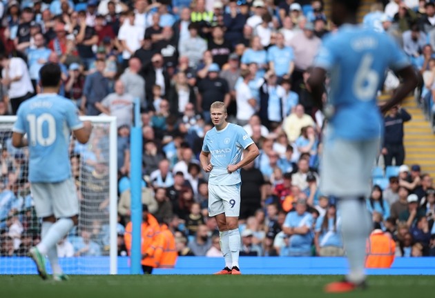 Man City đối diện tương lai u ám dù đang dẫn đầu Ngoại hạng Anh mùa này. Ảnh: EPA